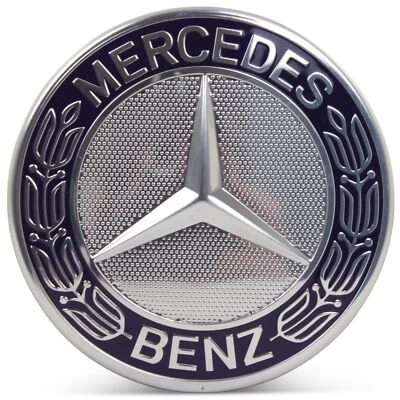 OE Genuine Mercedes Center Cap Blue Wreath - Image 1 of 2