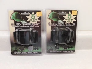 (2) 5 LED Clip on Hat Head Cap Light Headlamp, Fishing, Camping, Hiking - Picture 1 of 3