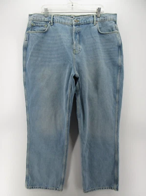 Pantalones de mezclilla Karen Millen para mujer 16 azul curva cintura alta botón mosca rectos NUEVO Foto 1 de 4