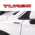 1x 3d Turbo Logo Red Car Styling Sticker Metal Emblem Badge Car Accessories