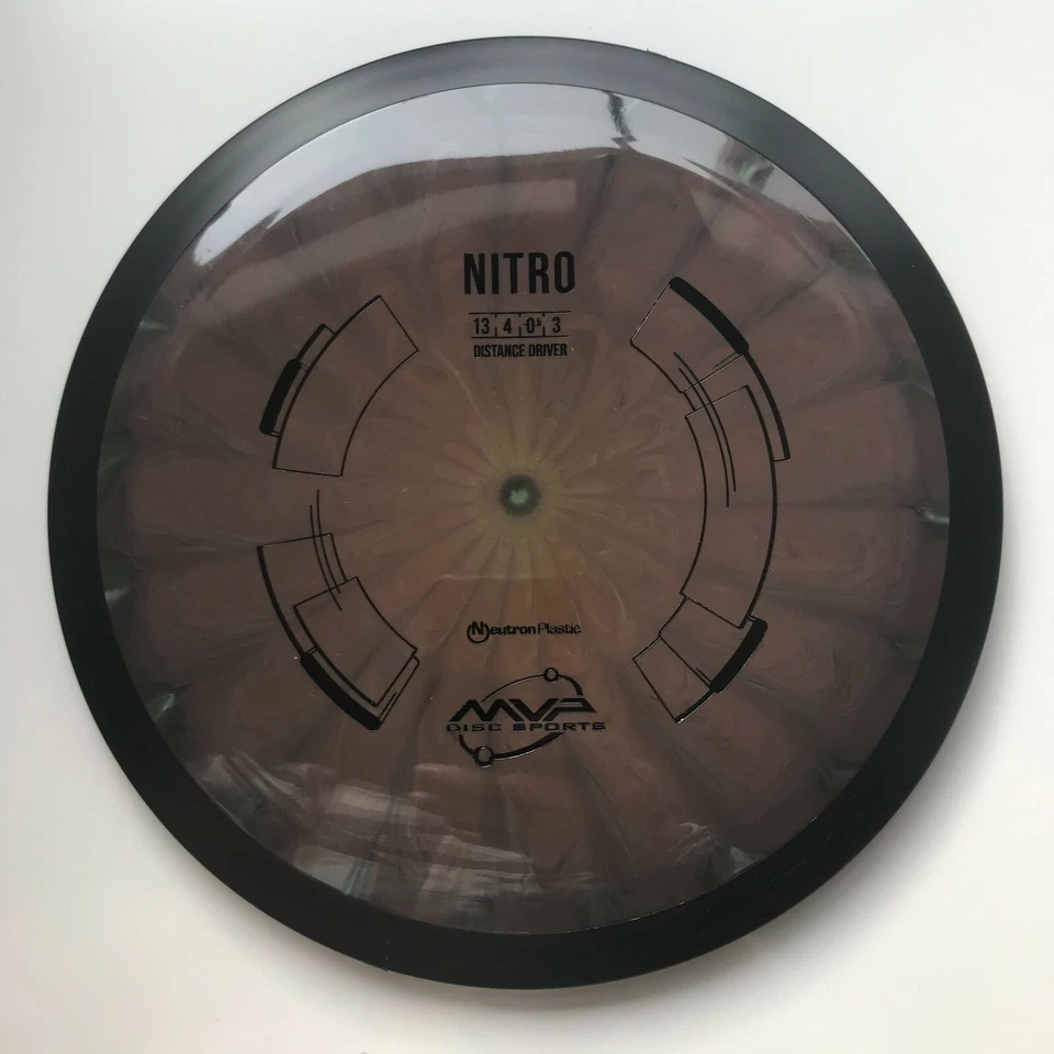 DISC GOLF MVP NEUTRON NITRO OVERSTABLE LONG DISTANCE DRIVER 168g DARK BROWN - Image 1 of 1