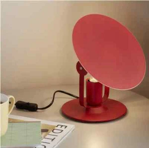Table Lamps Pair Of Modern Style GoodHome Table Lamps With Bulbs Red / White - Picture 1 of 11