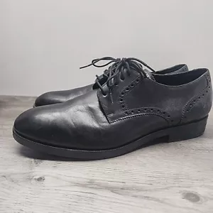 COLE HAAN Grand.Os Henry Cap Toe Oxford Size 10 M Men's Black Leather Shoes - Picture 1 of 9
