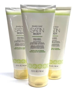 MARY KAY SATIN BODY~WHITE TEA AND CITRUS~INDULGENT SHEA WASH/SHOWER GEL~LOT OF 3 - Picture 1 of 5