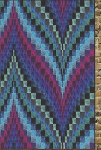 Trapunta Ocean Waves stile bargello modello per Dama - Foto 1 di 1