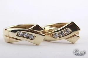 Ohrringe Ohrstecker 333 er 8kt Gold Kristall Schnappverschluss top!   - Bild 1 von 9