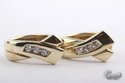 Ohrringe Ohrstecker 333 er 8kt Gold Kristall Schnappverschluss top!   - Bild 1 von 4