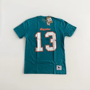 Mitchell & Ness Mens Dan Marino Miami Dolphins NFL Name & Number Tee - Picture 1 of 7