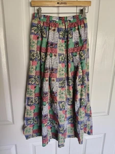 Alice Collins GRÜN LILA WEISS VINTAGE ROCK – UK-Größe 8 - Bild 1 von 3