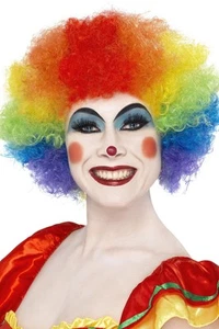 Smiffys Crazy Clown Wig, Rainbow - Picture 1 of 3