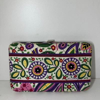 Vera Bradley Viva La Vera Acolchado Paisley Bisagras Ópera Cartera Bolso sin asas Estuche rígido Foto 1 de 3