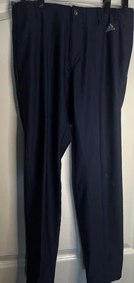 Adidas 3-Stripe Performance Men's Golf Pants Blue Navy Slate Size 30x30 Sports - Image 1 of 4