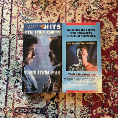 Vhs Movie Bundle Demolition Man & The Making Of Terminator 2 Judgement Day  - Image 1 of 2