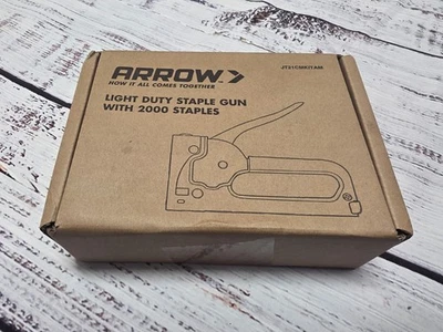 Nuevo kit de pistola de grapas de alta resistencia Arrow JT21 delgada de 3/8" con grapas 2000 piezas Foto 1 de 3