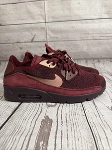 Men’s Size 10 Nike Air Max 90 Ultra Flyknit Team Red/Rust Pink - Picture 1 of 24