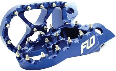Flo Pro Series Footpegs Driver Foot Pegs Pair Blue Husqvarna TE300 16 - Image 1 of 3