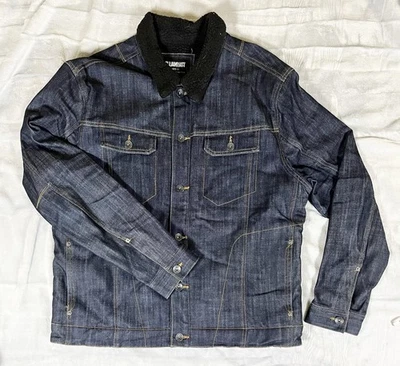 Chaqueta William Rast Para Hombres XXL Denim Crudo Forrada de Vellón Refinado Peso Pesado Clásico Foto 1 de 4