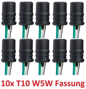 10x T10 W5W casquillo bombillas enchufe base de vidrio base portalámparas luz - Imagen 1 de 4
