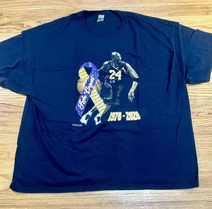 Camiseta Kobe Bryant #24 1978-2020 Gildan Talla 3XL NBA LA Lakers Mamba Negra - Imagen 1 de 9