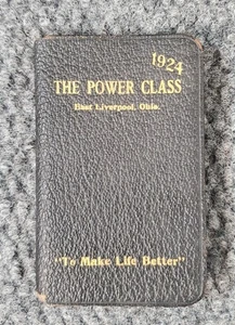 Vintage 1920er 1924 Taschenkalender einige Schrift innen schwarz Power Class E Liverpool - Bild 1 von 6