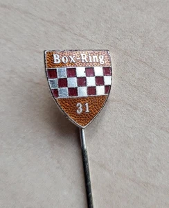 Vintage Emaille Box-Ring 31 Boxen Stick Pin Anstecker - Bild 1 von 2