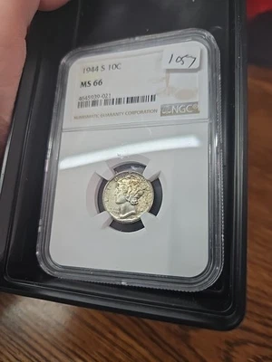 1944 S Mercury Dime MS66 NGC - Image 1 of 2