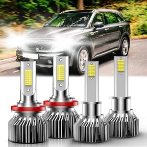 For Kia Sorento 2011-2013 LED Headlight High Low Bulbs Kit 6000K Bright White - Foto 1 di 11