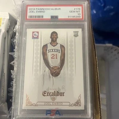 2014-15 Panini Excalibur Joel Embiid Rookie PSA 10 - Image 1 of 2