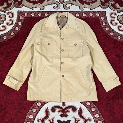 Abrigo Chaqueta De Colección Años 80-90 Western Crema Pana Trabajo Tareas Talla M Foto 1 de 4
