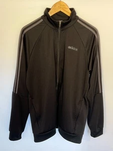 Adidas Track Jacket Sereno Climalite Full Zip | Men's | Black/Grey | Large | - Picture 1 of 9