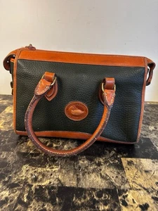 Dooney & Bourke VTG Classic Satchel Small Bag Purse Forest Green No Strap - Picture 1 of 10