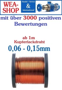 Kupferlackdraht Kupferdraht Basteldraht Spule Motor Meter - Picture 1 of 7