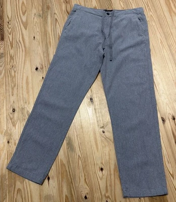 Marc Anthony Pants Men 30x32 Gray Linen Blend Slim Fit Drawstring Casual Knit - Image 1 of 4