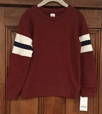 Carter's Burgundy Maroon Colorblock Pullover Sweatshirt Size 6 Football - Image 1 of 4