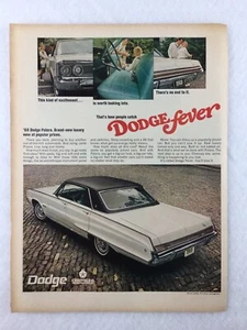 Chrysler Dodge Polara Fever 1967 coche 10 x 13 anuncio impreso original vintage - Imagen 1 de 1
