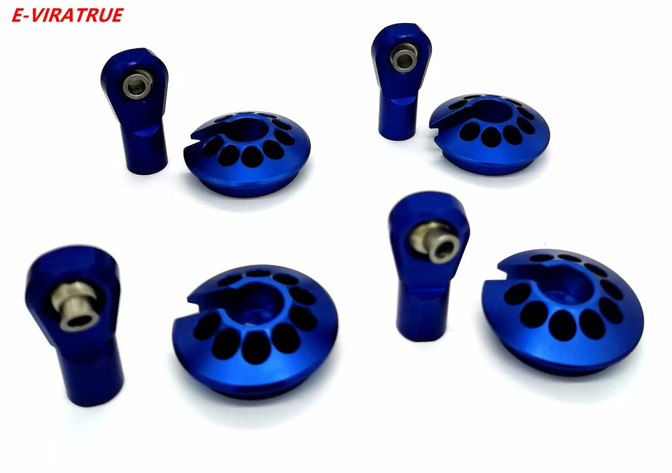 E-VIRATRUE 7075Aluminum Shock Rod Ends&Spring Cups For TRAXXAS XMAXX 8S &XRT - Image 1 of 1