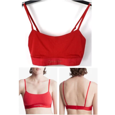 Bralette Mujer Calvin Klein Icono Repujado Rojo Talla S 7052 Nuevo Foto 1 de 4