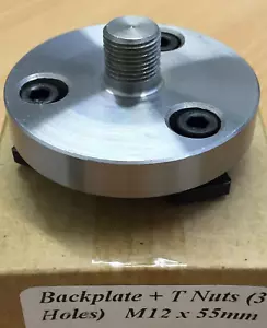 Adaptador de mesa giratoria 55mm 3 orificios roscado 12mm x 1mm de rdgtools - Imagen 1 de 2