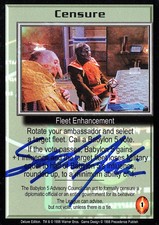 Babylon 5 Ccg Stephen Austin Deluxe Edition Series Censure Autographed