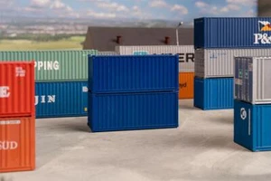 Faller 182054 20' Container, blau, 2er-Set - Bausatz - Spur H0 - Neu in OVP - Picture 1 of 1