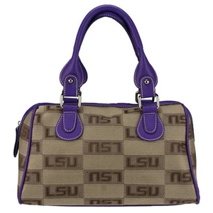 LSU Louisiana State Tigers Velvet Collegiate Handbag, Wallet & Necklace - Picture 1 of 3