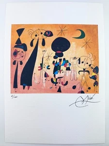 Joan Miro Original Vintage Art Print Lithograph Signed Limited with COA - Picture 1 of 3