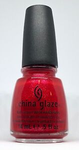 China Glaze Nail Polish RASPBERRY FESTIVAL 715 Berry Red Micro Shimmer Lacquer
