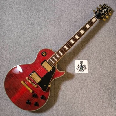 Burny by Fernandes Electric Guitar Les Paul Custom RLC-55 Red Pink From JP - Image 1 of 4
