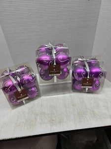 Adornos BOLA PÚRPURA/PLATA irrompibles, nuevos, nunca usados. - Imagen 1 de 2