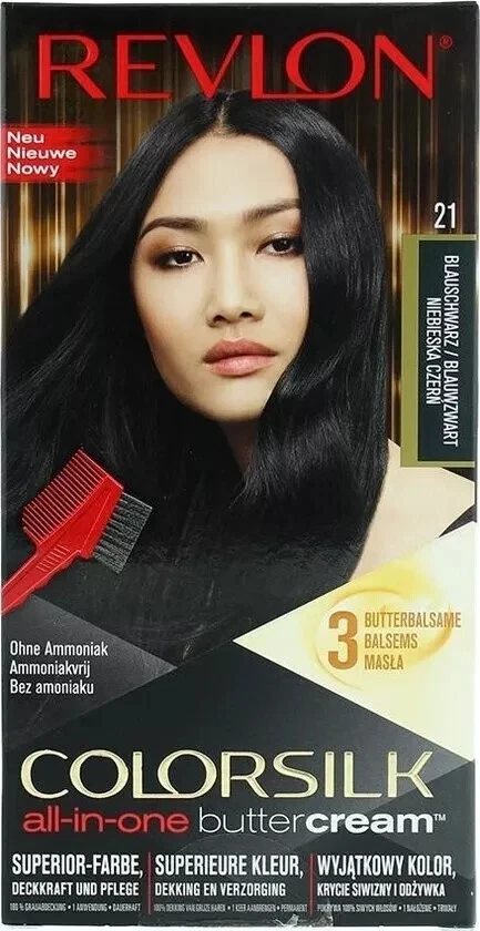 Revlon Haarfarbe Blauschwarz 21 All In One Buttercream Deckkraft & Pflege Colors - Bild 1 von 1