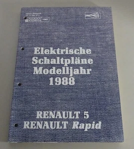 Manual de Taller Eléctrico Diagramas Cableado Renault 5 / Rapid, Año Modelo 1988 - Imagen 1 de 1