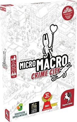Pegasus Press  MicroMacro Crime City  Board Game  Ages 12  1-4 Players  1 - Image 1 of 3