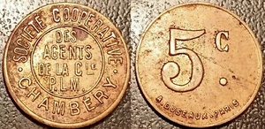 Chambéry (73) monnaie de nécessité de 5 centimes Société coopérative Elie n°25.1 - Bild 1 von 1
