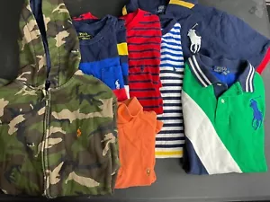 Polo Ralph Lauren Lot of 7 Pieces Solid Striped Shirts Boys Youth Size Medium - Picture 1 of 21